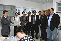 The delegation from CUHK visits the research facilities in Beihang University